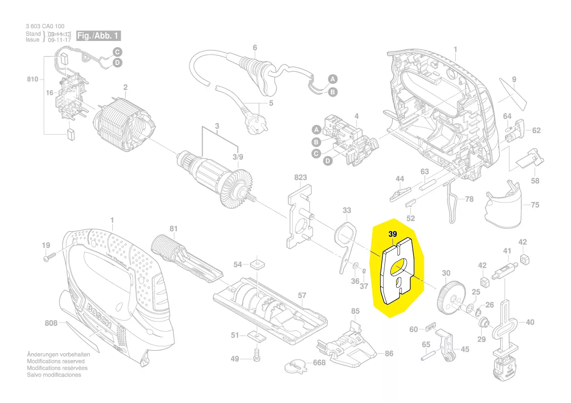 Contre-poids pour PST 800 PEL, PST 750 PE, PST 750 PEL, PST 18 LI